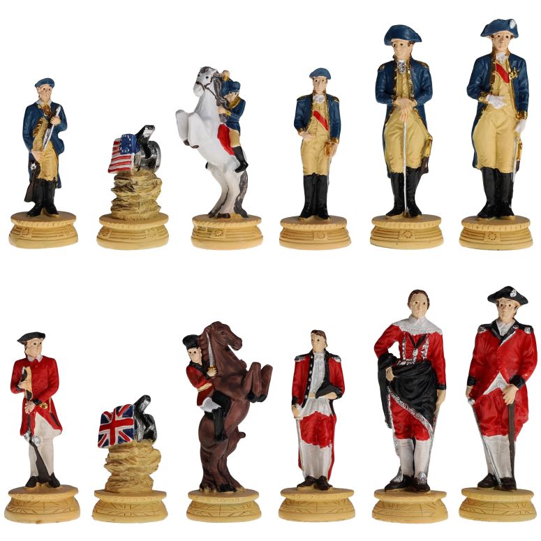 チェスセット WE Games American Revolutionary War Chess Set, Hand Painted Polystone, Chess Pieces Only, Luxury Chess Game for Adults, History Chessmen 【並行輸入品】 37,115円