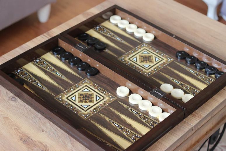 チェスセット Luxury Backgammon Sets for Adults Large Wooden Game Board Handmade Game Sets and Chess Pieces Gift idea for Dad, Anniversary, Birthday 19\