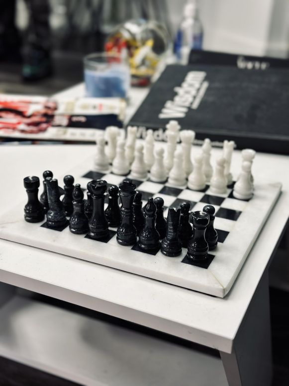 チェス仕かける Vintage Marble Chess Set 12\
