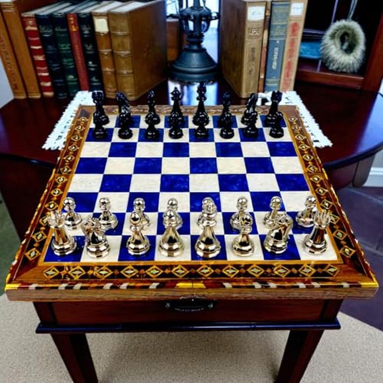 チェスセット Classic Staunton Chess Set ? Handcrafted Wooden Chess Board with Carved Metal Pieces ? Luxury Gift for Adults, Dad, or Husband 【並行輸入品】