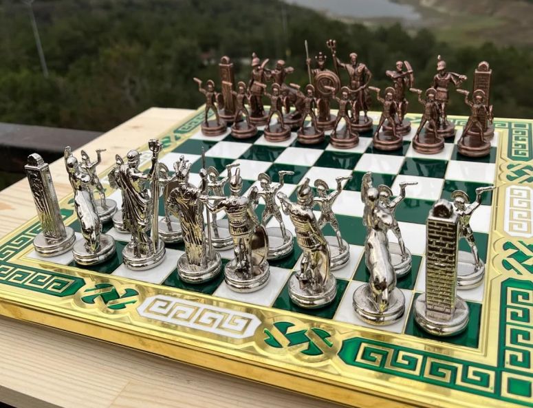 チェスセット Chess Set for Adults X Large Greek Mythology Chess Pieces Handmade Chessmen and Chess Board, Gift Idea for Him, Dad and Anyone for Birthday, Anniversary 【並行輸入品】|MJ-MARKET
