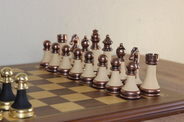 チェスセット Premium Chess Set XL Weighed Chess Pieces Hand-Made Chess Game with Metal Chessmen and Solid Wooden Chess Board 16\