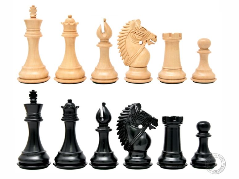 チェスセット House of Chess - Ebonized/Boxwood Rio Staunton Chess Pieces - King Height: 4 Inch (102 mm) - 2 Extra Queens - Triple Weighted 【並行輸入品】