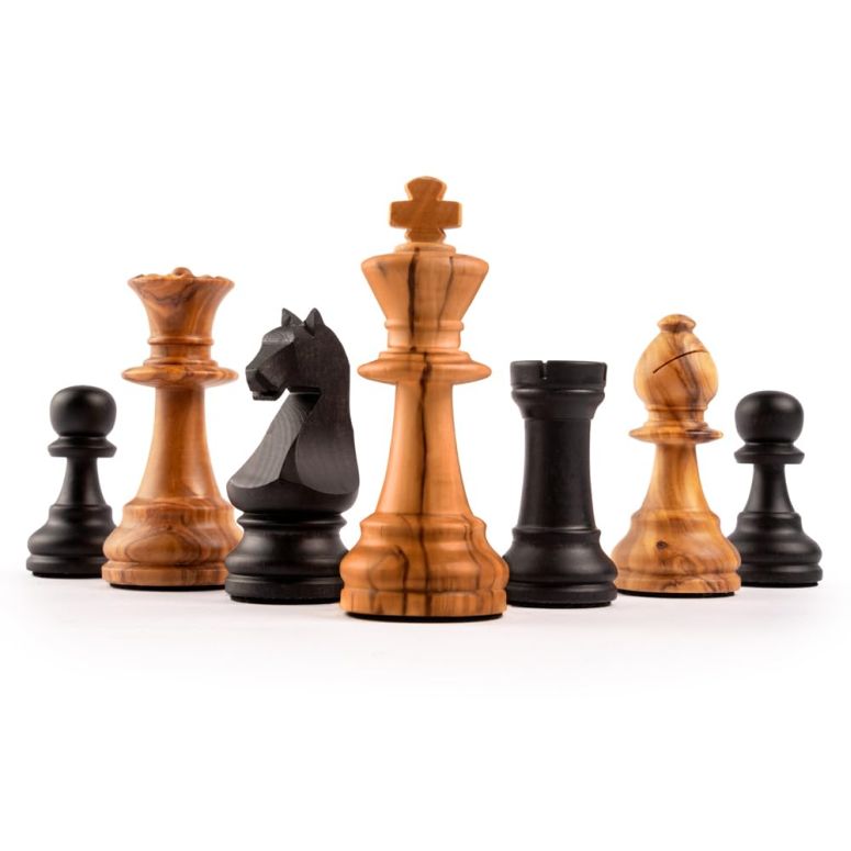 チェスセット Full Deluxe Black Olive Chess Pieces (1139) by Rechapados Ferrer, Luxury Chess Men Set Made in Barcelona by Experts (board not included), Adult 14+ 【並行輸入品】
