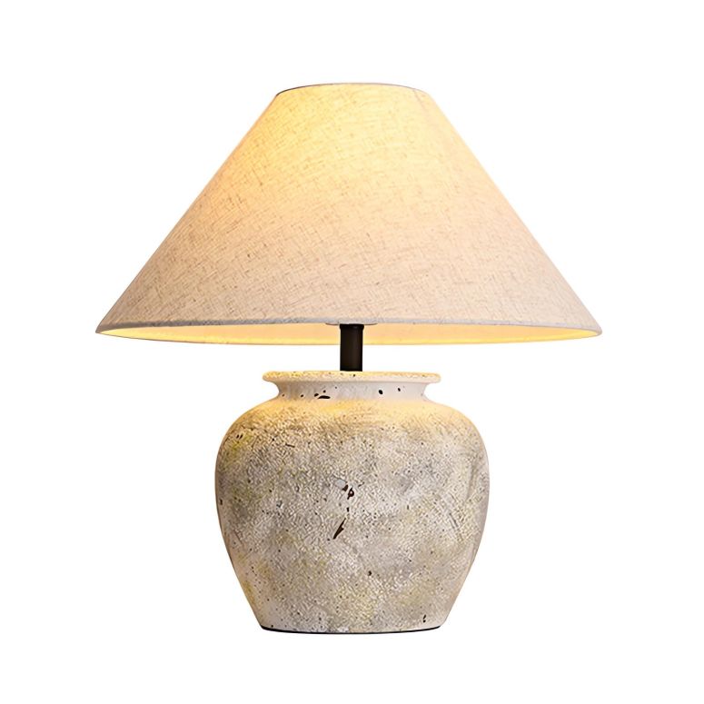 サファヴィヤ safavieh 速見表照明ランプ サファビヤ サファヴィア SANDYHA Farmhouse Table Lamps White Clay Pot Ceramic Lamps Creative Ceramic Lamp Body with White Textured Shade Bedside Nightstand Lamp for Bedroom Living Room Office 【並行輸入品】