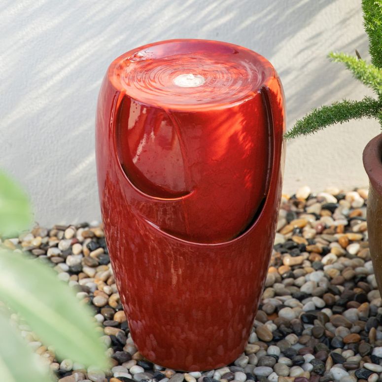 庭園 吹き上げ 室内装飾吹き上げ 置き型 吹き上げ 滝のオブジェ ウォーターフォールファウンテン Glitzhome 21.25\