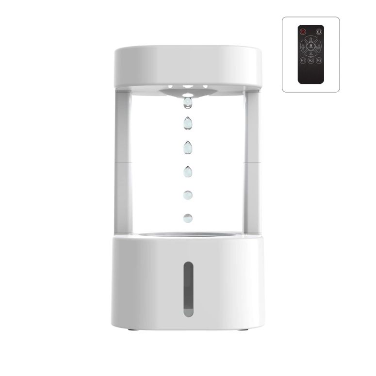 卓上 噴水 滝のオブジェ テーブルトップファウンテン インテリア噴水 Anti-Gravity Humidifier, Levitating Water Fountain with 7-Color Mood Light, 3-in-1 Tabletop Fountain & Mini Humidifier for Home Office Bedroom, Novelty Gift 【並行輸入品】