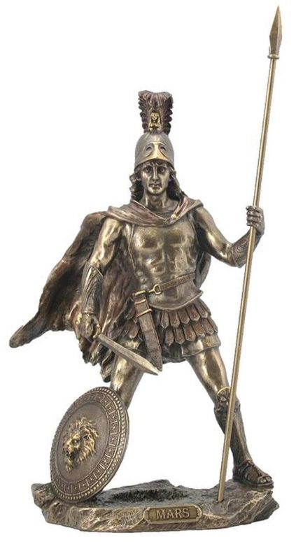 壁掛け時計 おしゃれ Mars/Ares Statue Sculpture - Roman God of War (Cold Cast Bronze) 【並行輸入品】