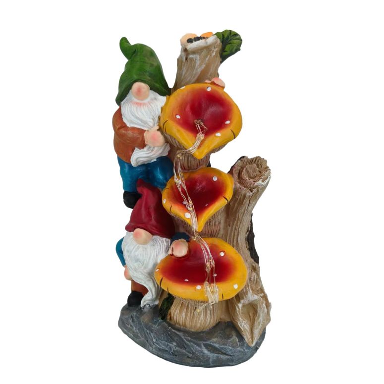 ガーデンライトLEDソーラーライト ソーラーパワー SAMPU CRAFT Solar Powered Garden Gnome Statue with Mushroom Waterfall LED Lights, Resin Fairy Garden Ornament, Outdoor Decor for Patio, Lawn, Yard, Unique Gift for Gnome Lovers 【並行輸入品】｜MJ-MARKET