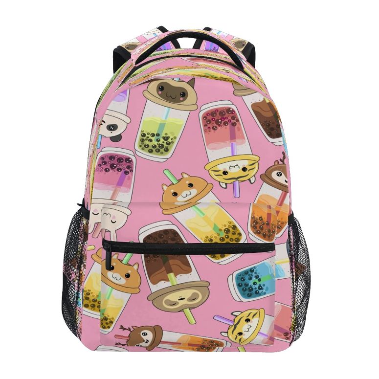インコ 小鳥 バード トラベルキャリアー xigua Kawaii Bubble Tea Print Computer Backpack - Lightweight School Bag for Boys Girls Tenns 【並行輸入品】｜MJ-MARKET
