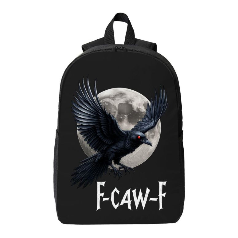インコ 小鳥 バード トラベルキャリアー F-Caw F Vintage Black Bird backpack Two-Way Zippers Breathable Shoulder Straps，Backpack with Side Pocket- Unisex 【並行輸入品】