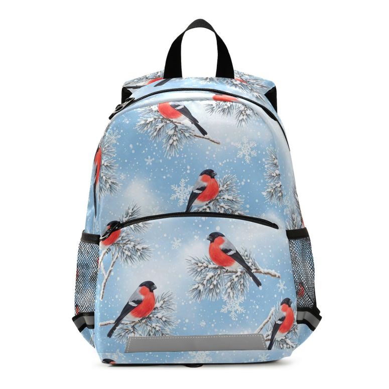 インコ 小鳥 バード トラベルキャリアー Red Birds Frosty Pine Branches Toddler Backpack for Girls Boys, Small Kindergarten Backpacks Kids Backpacks 【並行輸入品】 16,650円