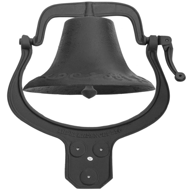 ドアノッカー XtremepowerUS Vintage Dinner Bell Large Farmhouse Antique Bell Church Liberty School Large Church Bell, Black 【並行輸入品】