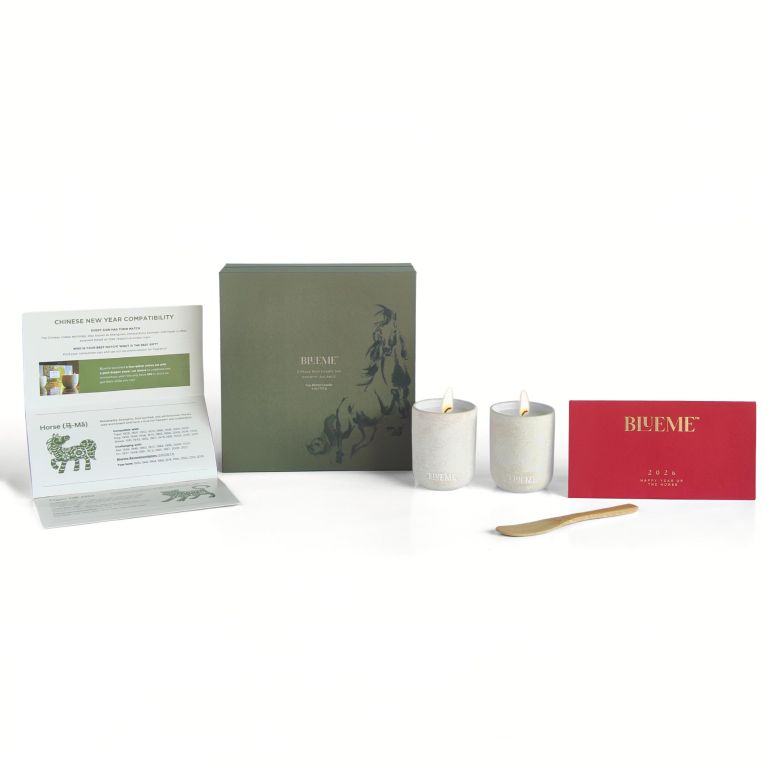 チェス書き割り Blueme 2026 Lunar New Year Candles | Growth \u0026 Balance | 2pk Mini Candles - Refillable Wellness Candle with Essential Oils, Soy Wax Blend インチ Luxury Ceramic Vessels, Natural Cotton Wicks | Mini 4 薬局衡オンス 【並行輸入品】
