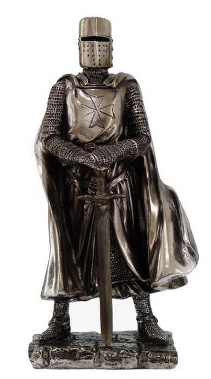 チェス書き割り PTC 7 Inch Crusader Armored Knight with Large Sword Statue Figurine 【並行輸入品】
