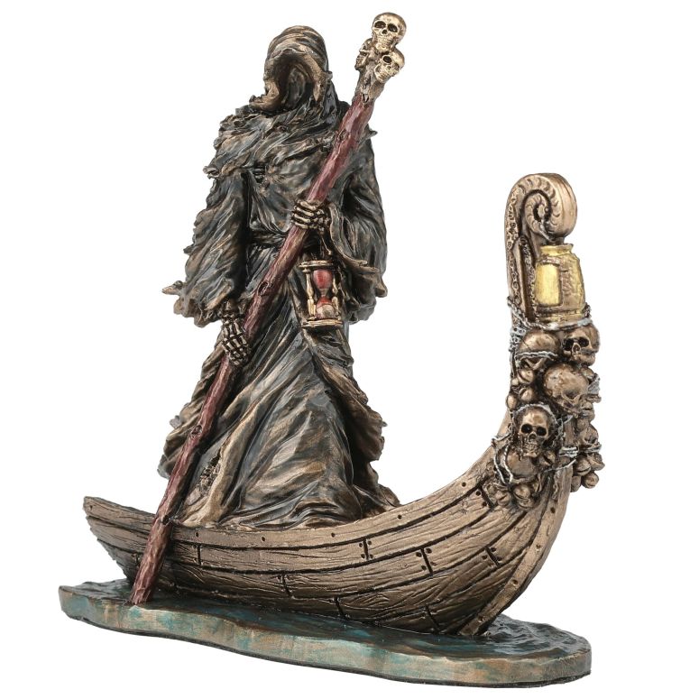 チェス書き割り Veronese Design 3 3/8 Inch Charon Ferryman of The River Styx Miniature Resin Figurine Hand Painted Bronze Finish 【並行輸入品】