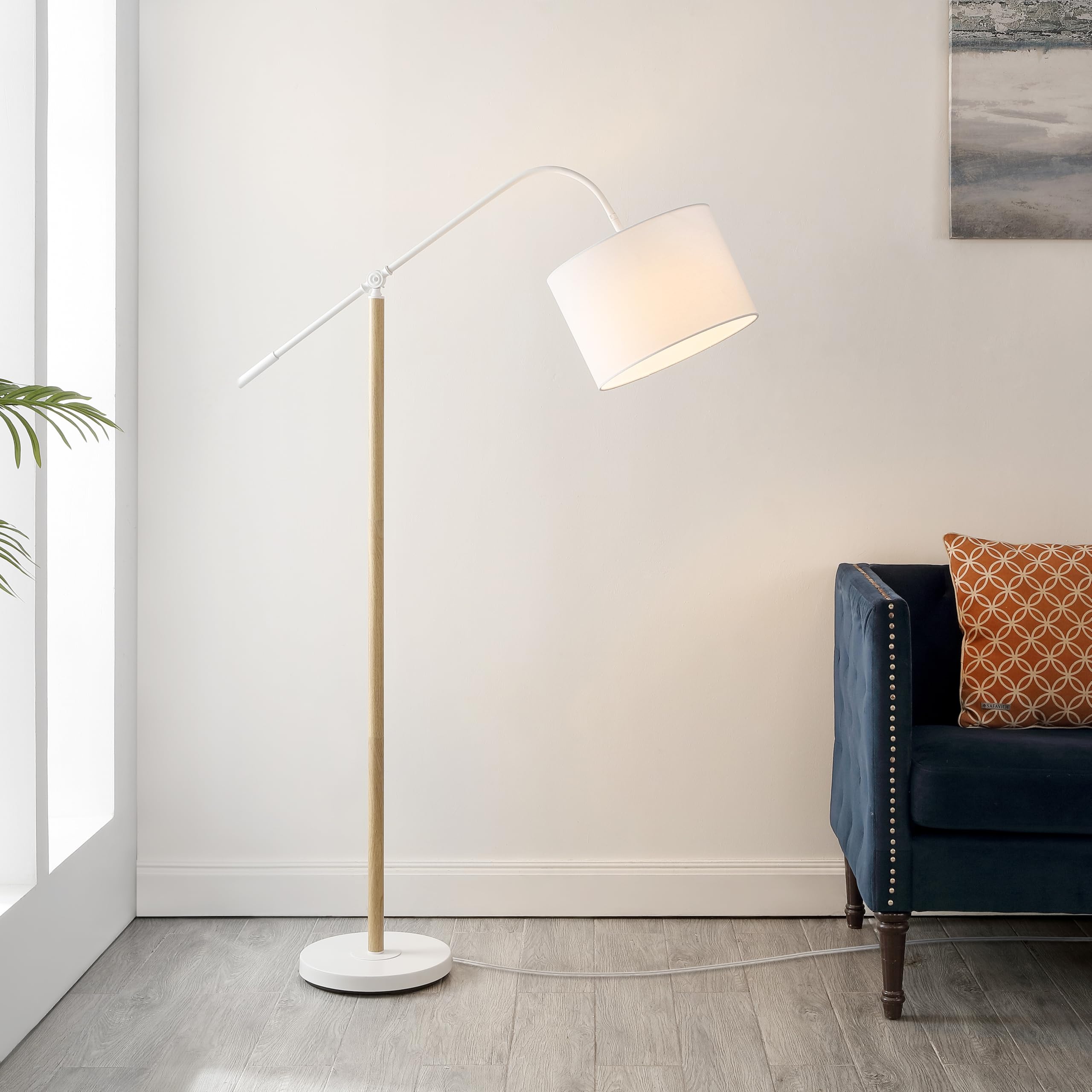 サファヴィヤ safavieh 早見表照明ランプ サファビヤ サファヴィア SAFAVIEH Home Collection Levitt White/Natural 61-inch Arched Floor Lamp (LED Bulb Included) 【並行輸入品】