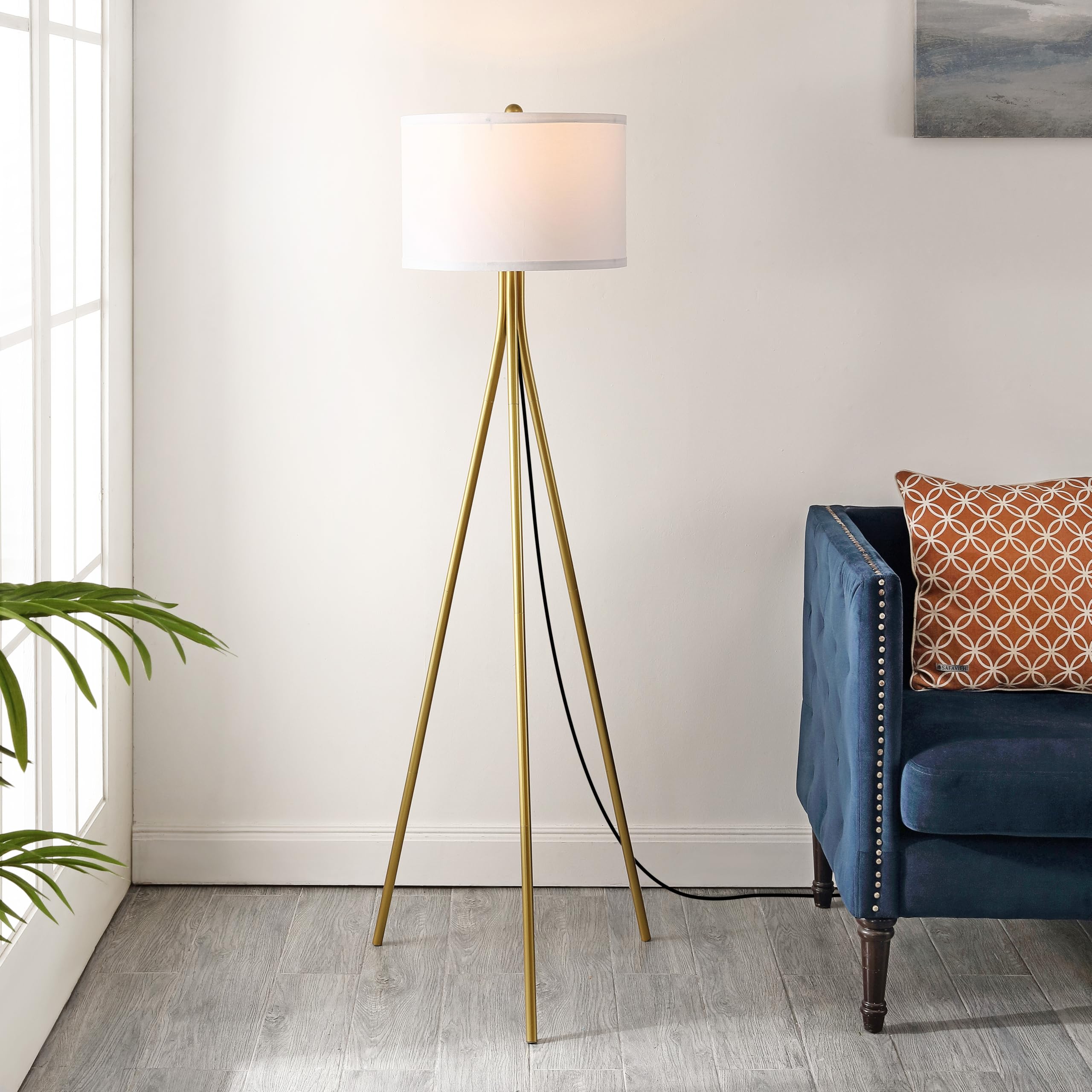 サファヴィヤ safavieh テーブルランプ サファビヤ サファヴィア SAFAVIEH Home Collection Galilea Gold 61-inch Tripod Floor Lamp (LED Bulb Included) 【並行輸入品】|MJ-MARKET