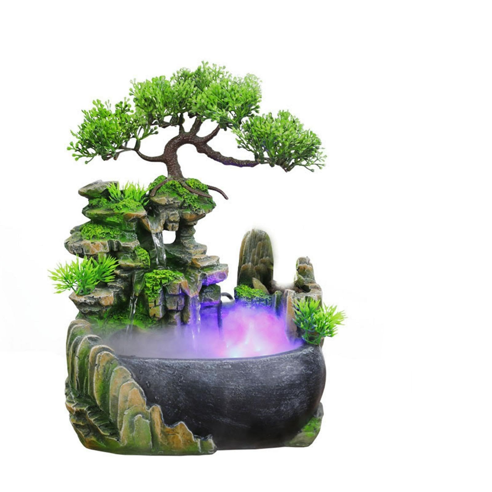卓上 吹き上げ 滝のオブジェ テーブルトップファウンテン 室内装飾吹き上げ Rockery Stream Tabletop Fountain, Zen Meditation Indoor Waterfall Feature with Automatic Pump and Switch, Desktop Fountain for Home Office Bedroom Decoration(US regul 【並行輸入品】