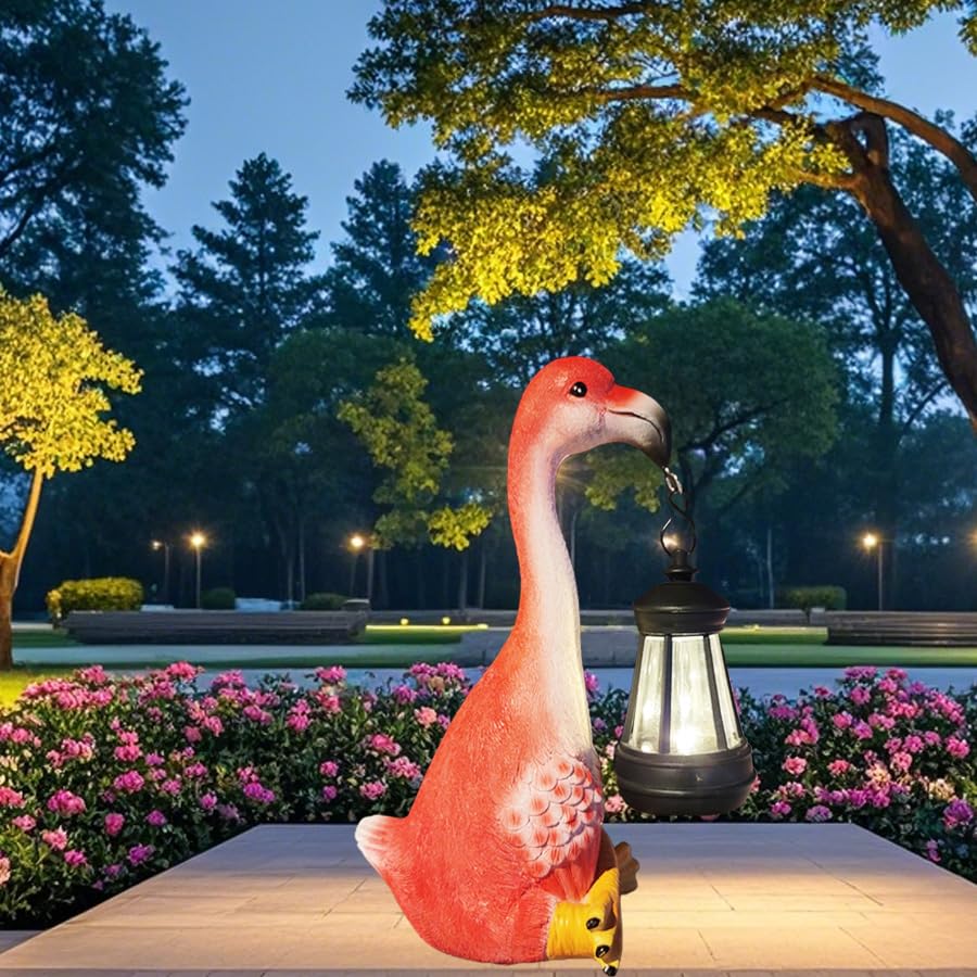 園地ともし火LEDソーラーともし火 ソーラー力強さ sagact Resin Flamingo Solar Lights are Suitable for Sculptures インチ courtyards, Gardens, Pathways, porches and so on. They are Nice Gifts for Women at Christmas. 【並行輸入品】