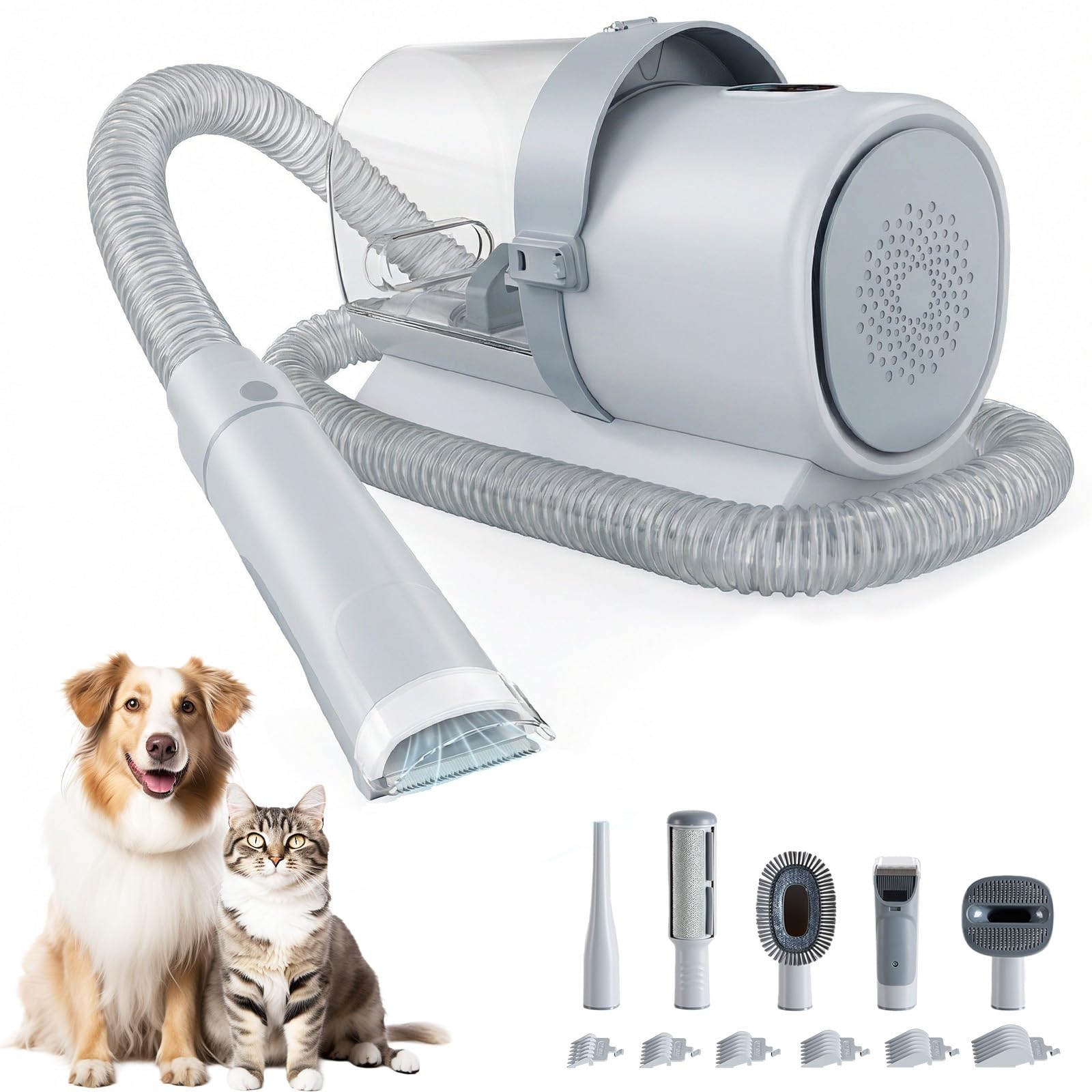 ペットバリカン NEWBULIG 5-in-1 Pet Grooming Vacuum Kit, 2.5L Dust Cup, 3 Suction Modes and 5 Groomer Tools, Dog Clippers with Cordless Low Noise for Cats, Dogs Other Animals Hair Trimmer 【並行輸入品】｜MJ-MARKET
