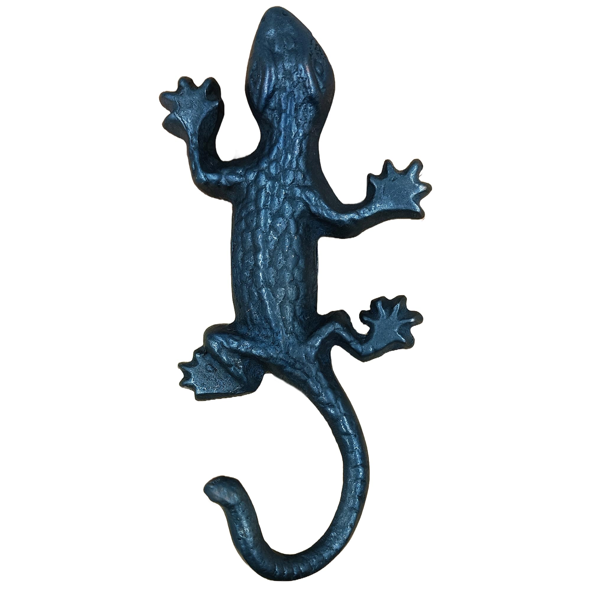 部屋の入り口ラッパー Anatolica Brass Gecko Door Knocker, 6.5 inches, Lizard Frontdoor Ornament, Reptile Decor (Black Oxide) 【並行輸入品】