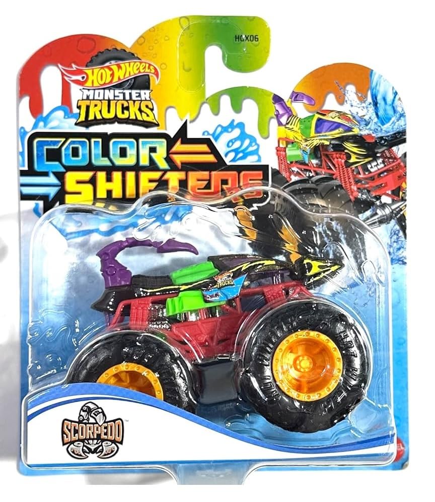ホットウィール モンスタートラック Mattel Hot Wheels Color Shifters Monster Trucks 1:64 Scorpedo JDV88 【並行輸入品】