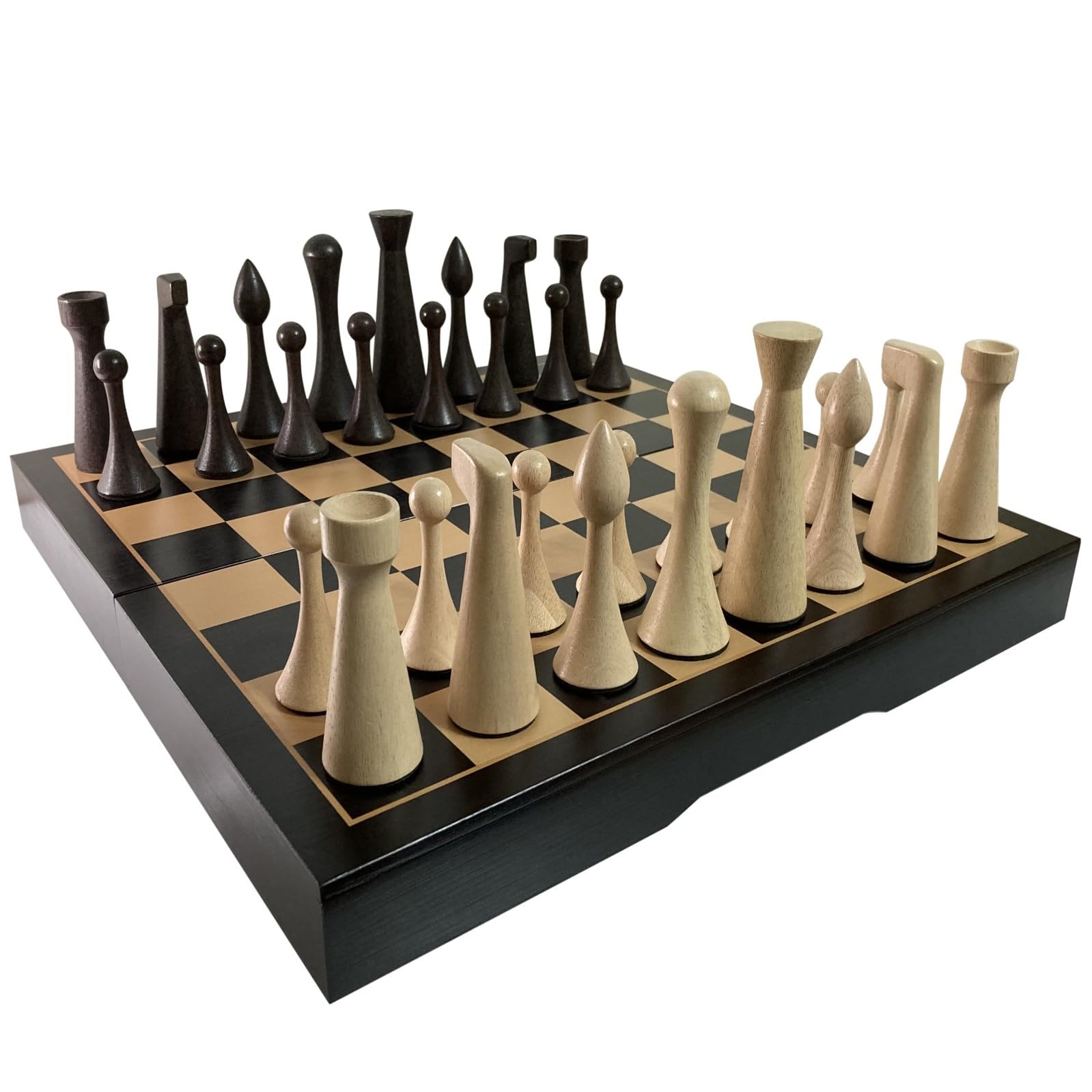 チェスセット FINENI Luxurious 16 inch Real Luxurious Dark Colored Solid Wooden Chess Set. Durable Handmade Chess Board Game Sets with Storage Slots for 4.2” Weighted & Elegant Designed Wooden 34 Pieces (C16D) 【並行輸入品】
