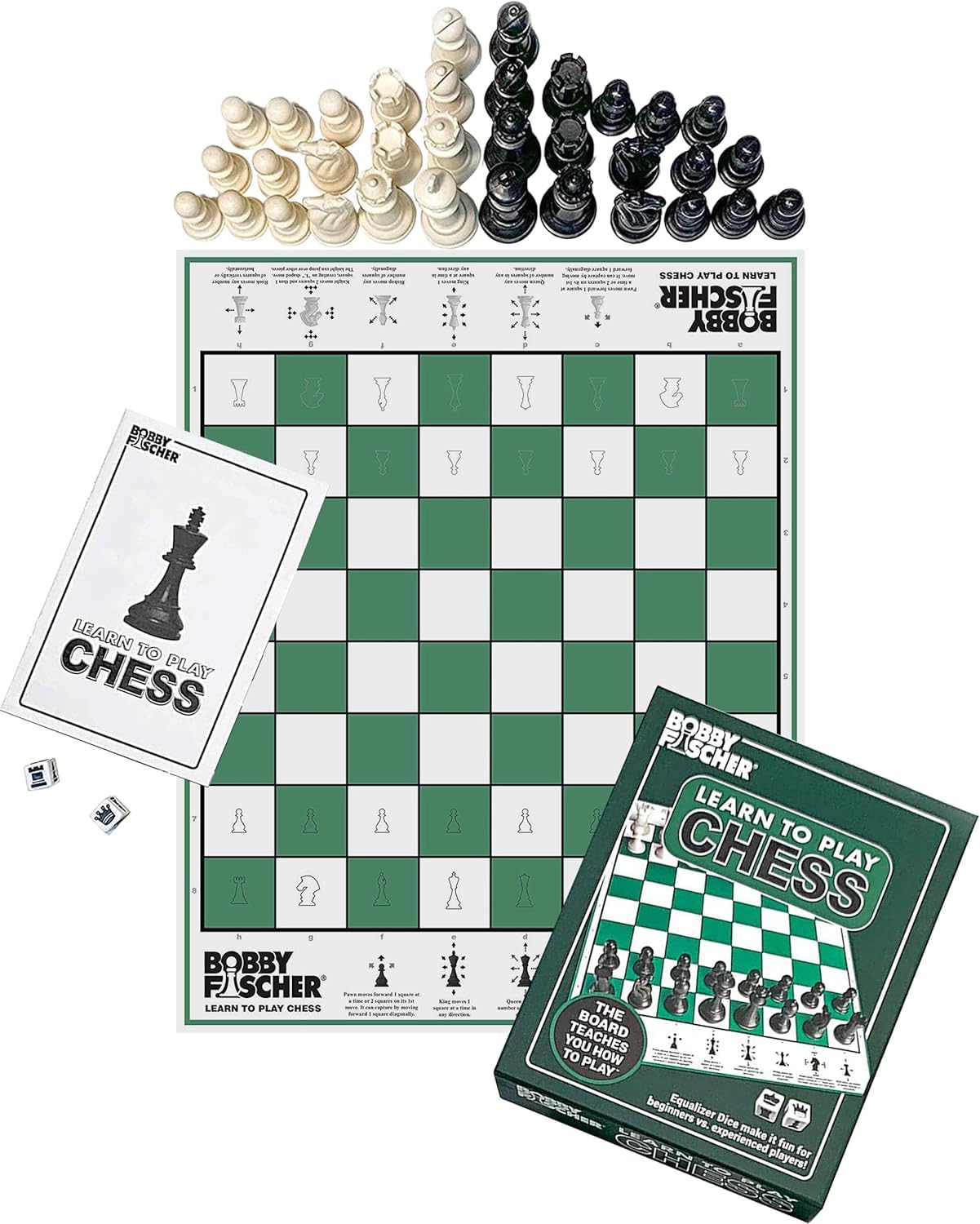 チェス書き割り Bobby Fischer? Learn to Play Chess Set Board Game (12 Count) 【並行輸入品】