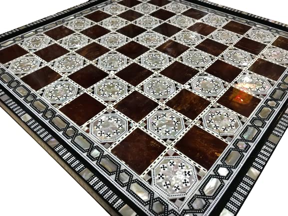 チェス書き割り Chess Board Inlaid Mother of Pearl Egyptian Handmade (16.8 inch m06) (16.8 inch m05) 【並行輸入品】