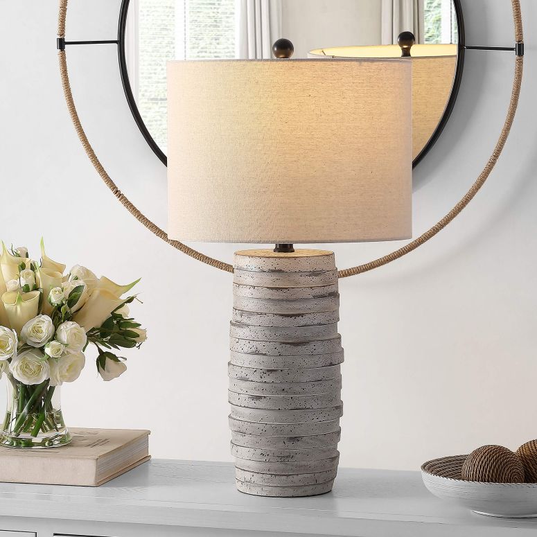 サファヴィヤ safavieh テーブルランプ サファビヤ サファヴィア SAFAVIEH Lighting Collection Alron Modern Rustic Industrial Farmhouse Grey 27-inch Bedroom Living Room Home Office Desk Nightstand Table Lamp (LED Bulb Included) 【並行輸入品】 28,600円