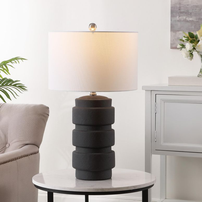 サファヴィヤ safavieh 速見表照明ランプ サファビヤ サファヴィア SAFAVIEH Lighting Collection Sero Black 25-inch Table Lamp (LED Bulb Included) 【並行輸入品】