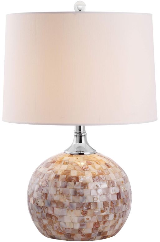 サファヴィヤ safavieh 速見表照明ランプ サファビヤ サファヴィア SAFAVIEH Lighting Collection Nikki Nautical Coastal Beach House Ivory Sea Shell 22-inch Bedroom Living Room Home Office Desk Nightstand Table Lamp (LED Bulbs Included) 【並行輸入品】
