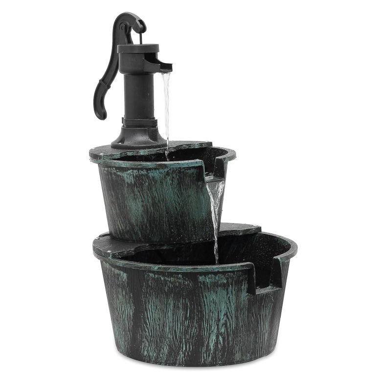 園地 吹き上げ 室内装飾吹き上げ 置き型 吹き上げ 滝のオブジェ ウォーターフォールファウンテン MoNiBloom Outdoor Water Fountains, 27\