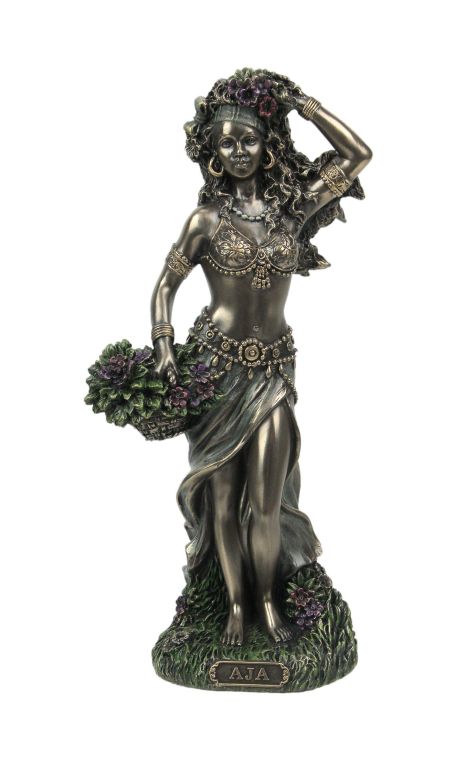 飾りもの時辰儀 今めかしい Veronese Design 8 5/8 Inch Aja Santeria Orisha of Forest and Herbs Cold Cast Resin Antique Bronze Finish Statue Home Decor 【並行輸入品】