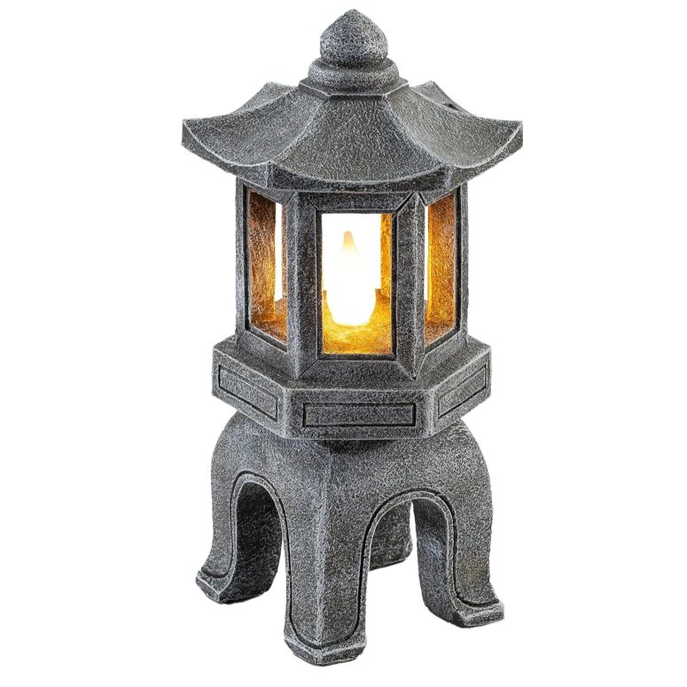 庭園点火装置LEDソーラー点火装置 ソーラー力強さ VP Home Solar Powered Asian Statue, Pagoda Garden Decor, Outdoor Zen Garden Lantern, Flickering LED Garden Light (Peaceful Zen Pagoda) 【並行輸入品】