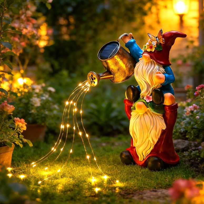 庭園点火装置LEDソーラー点火装置 ソーラー力強さ Brightown-Solar-Gnome-Garden-Decor-Statue with 36 LED Lights, Hand-Painted Resin, IP65 Waterproof Outdoor Decor for Patio, Lawn \u0026 Yard Decorations, Unique Mothers Day Gifts for Mom 【並行輸入品】