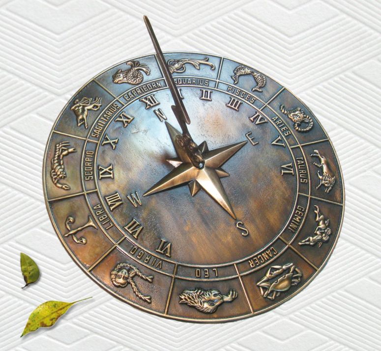 日晷儀 Brass Constellations Sundial - 12\" inches Wide 【並行輸入品】"