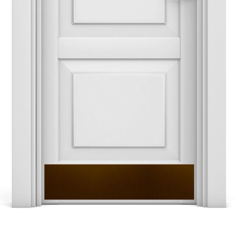 ドアノッカー Deck The Door - Door Kick Plate - Elegant Accent & Durable Protection - Anodized Aluminum - Includes Easy Self-Adhesive - 8x34\