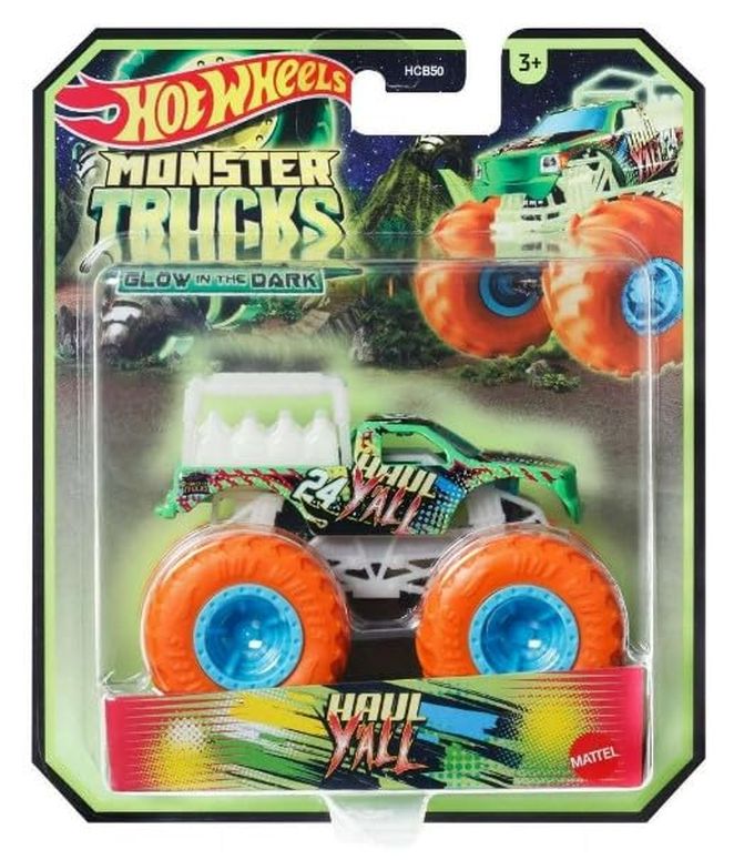 ホットウィール 異類異形貨物自動車 Hot Wheels Monster Trucks Glow インチ The Dark 1:64 Scale Trucks Haul Y\u0027all 【並行輸入品】