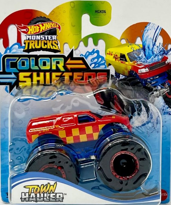 ホットウィール 異類異形貨物自動車 Hot Wheels Monster Trucks Color Shifters - Town Hauler - 1:64 Scale Diecast Toy Vehicle 【並行輸入品】