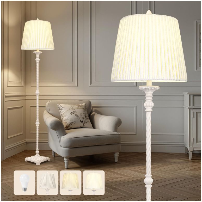 サファヴィヤ safavieh 速見表照明ランプ サファビヤ サファヴィア Vintage Floor Lamp for Living Room with 3-Way Dimmable LED Bulb, 66\