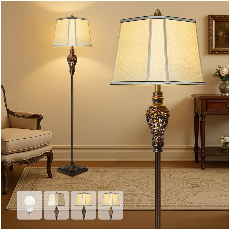 サファヴィヤ safavieh 速見表照明ランプ サファビヤ サファヴィア Vintage Floor Lamp with Night Light, 65\