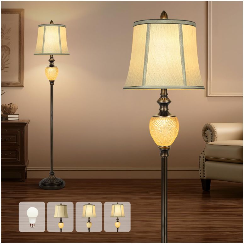 サファヴィヤ safavieh 速見表照明ランプ サファビヤ サファヴィア Vintage Floor Lamp with Nightlight, 64\