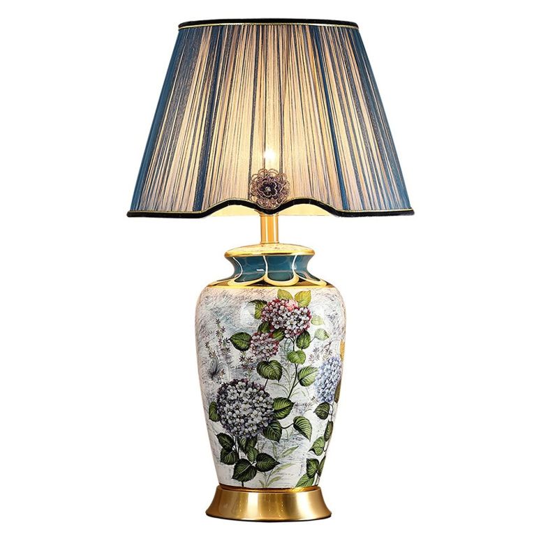 サファヴィヤ safavieh 速見表照明ランプ サファビヤ サファヴィア CEKUXPS Chinoiserie Lamp, Led Ceramic Table Lamp, Classic Cottage Blue and White Bedside Desk Nightstand Lamp for Bedroom Living Room Office College Bookcase Led Bulbs In 【並行輸入品】