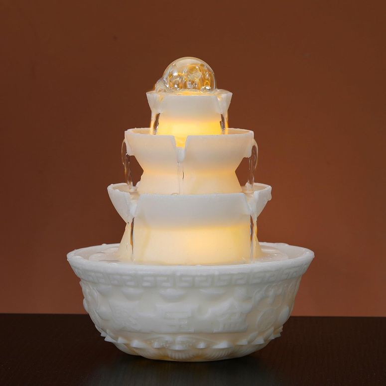 卓上 吹き上げ 滝のオブジェ テーブルトップファウンテン 室内装飾吹き上げ Tabletop Water Fountain - Desktop Waterfall Fountain Indoor Tabletop Humidifiers Home Decoration for Office, Living Room, or Bedroom 【並行輸入品】