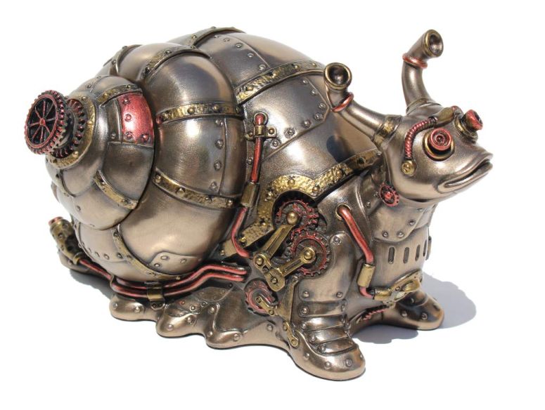 壁掛け時計 おしゃれ Veronese Design 4.5" Tall Steampunk Giant Land Snail Hidden Trinket Box Cold Cast Resin Antique Bronze Finish 【並行輸入品】|MJ-MARKET