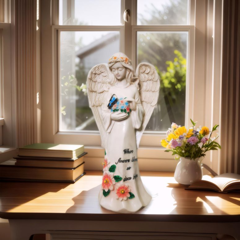 園地ともし火LEDソーラーともし火 ソーラー力強さ QH \u0026 Garden Solar Angel Garden Statue 11\