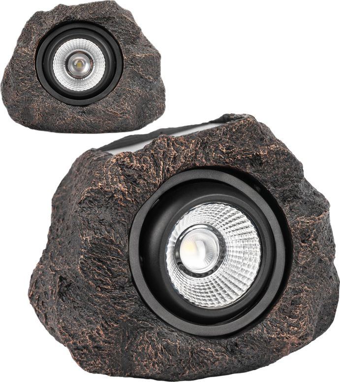庭園点火装置LEDソーラー点火装置 ソーラー力強さ Solar Rock Lights Outdoor ? 2 Pack Waterproof LED Landscape Garden Spotlights, Realistic Stone Design, Wireless Solar Powered Pathway Lights for Yard, Walkway, Patio \u0026 Lawn Decoration 【並行輸入品】