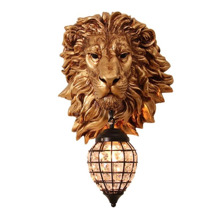 ドアノッカー YXTSIMV Lights Fixtures Lion Head Wall Sconce Light Luxury Garden Lamp Wall Lights Fixtures Sconce Light with Black Crystal Shade Fixtures for The Background Wall, Bedroom, Living Room 【並行輸入品】｜MJ-MARKET